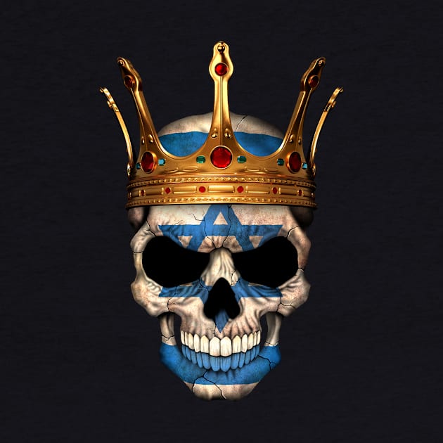 Israeli Flag Skull with Crown by jeffbartels